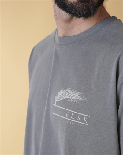 Elsk - Stærk Vind CH Mens Brushed T-shirt - Castor Gray 